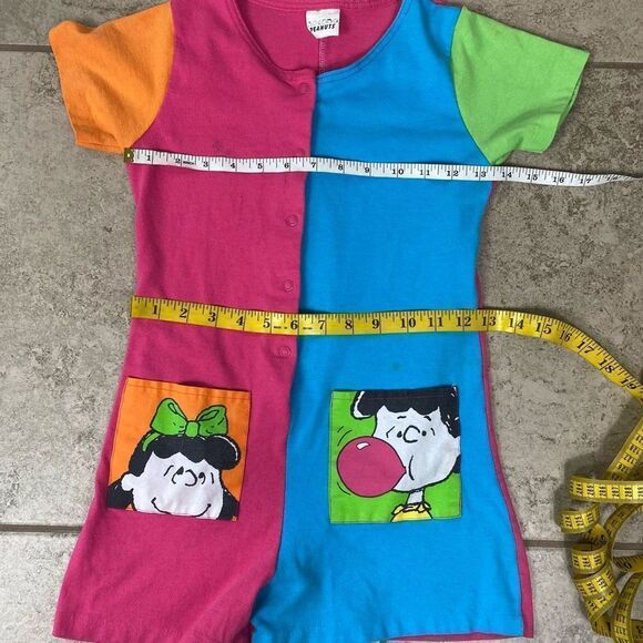 Vintage 80s peanuts color block romper - Picture 4 of 6